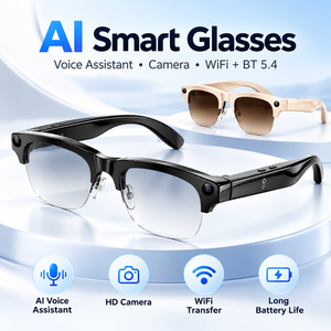 แว่นตา AI รุ่น M96 กล้อง 8MP น้ำหนัก 38 กรัม บลูทูธ 5.4 WiFi6 บันทึกภาพมุมมองบุคคลที่หนึ่ง แปลภาษาแบบเรียลไทม์ ระบบ AI Vision แบตเตอรี่ 290mAh แบบ Open Ear มาตรฐานกันน้ำ IP66 - Product Image 1