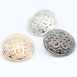 Botones <span class=keywords><strong>de</strong></span> Metal Redondos con Recubrimiento <span class=keywords><strong>de</strong></span> Color Plateado, Dorado <span class=keywords><strong>y</strong></span> Gris Metálico, Estilo Elegante, en Oferta, para Damas - Product Image 1