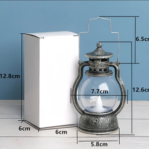 Meilleure vente Vintage Portable LED <span class=keywords><strong>tempête</strong></span> lanterne <span class=keywords><strong>lampe</strong></span> <span class=keywords><strong>à</strong></span> huile pour Halloween Noël Festival décoratif pour le dos école Graduation - Product Image 5