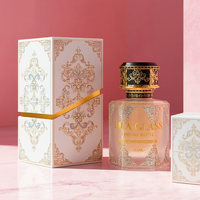 Botol Parfum Kaca Frost Crackle High End 50ml 100ml Kosong dengan Label Custom, Botol Parfum Kaca Silinder Premium Tutup Hitam