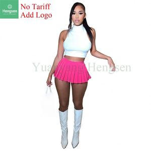 Couleurs Solide Plaid Mini Jupe Taille Haute Club Party Wear Bas Prix Femmes Sexy Patted Jupe Sexy 25 - Product Image 2
