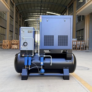 <span class=keywords><strong>Compresseur</strong></span> d'air à vis <span class=keywords><strong>portable</strong></span> industriel 7,5 kW 10 CV 220 V monophasé petit silencieux avec réservoir de sécheur d'air CE pour réparation automobile pulvérisation - Product Image 2