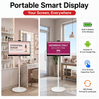 Écran de télévision intelligent interactif portable de 27 à 32 pouces, moniteur Android 13 8+128 Go, écran tactile, caméra intégrée, batterie