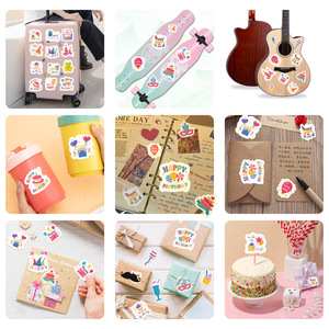 Pegatinas Autoadhesivas Personalizadas con Diseño de Feliz Cumpleaños, Pegatinas Decorativas para Regalos de Cumpleaños, Hoja de Pegatinas para Sellado - Product Image 3