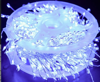 Sternenförmige Feuerwerkslichter Silber Grün Kupferdraht LED Funkelnde Lichterkette für Weihnachten Hochzeit Party Garten Girlande Festival Dekoration