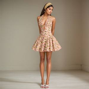 2025 элегантное сексуальное платье для выпускного вечера с цветочным принтом для женщин Пышное Платье в стиле принцессы Элегантное летнее платье - Product Image 4