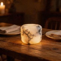 Lampe de chevet sans fil rechargeable en marbre, LED tactile à intensité variable, lumière d'ambiance portable pour chambre, café, hôtel, décoration