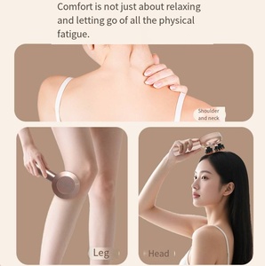 New Arrival Handheld Electric Scalp <b>Massager</b> Red Light Therapy Vibrating Brush Soft Tooth Heating Massage Comb for Body Neck - Product Image 4
