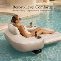 Fauteuil flottant motorisé pour adultes, chaise longue gonflable électrique à double hélice avec joystick et porte-gobelet, personnalisable OEM