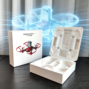 Boîte d'emballage en carton rigide imprimée sur mesure pour Robomaster TT Flight Machine, avec <span class=keywords><strong>insert</strong></span> en pulpe moulée, vente en gros d'usine - Product Image 4