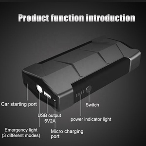 Batterie de voiture portable 12000mAh, démarreur de secours, banque d'alimentation, compresseur d'air, courant de pointe 400A, technologie GaN, solaire - Product Image 3