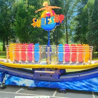 Manèges de Voitures Volantes à Double Vague, Manèges de Skateboard Aquatique pour Enfants, Aire de Jeux Intérieure