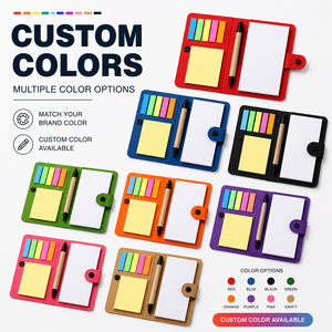 Custom Logo Promotional Notebook with Pen Sticky Notes <b>Magnetic</b> Flap Closure Memo Journal Office School Gift Supply Bulk - Product Image 5