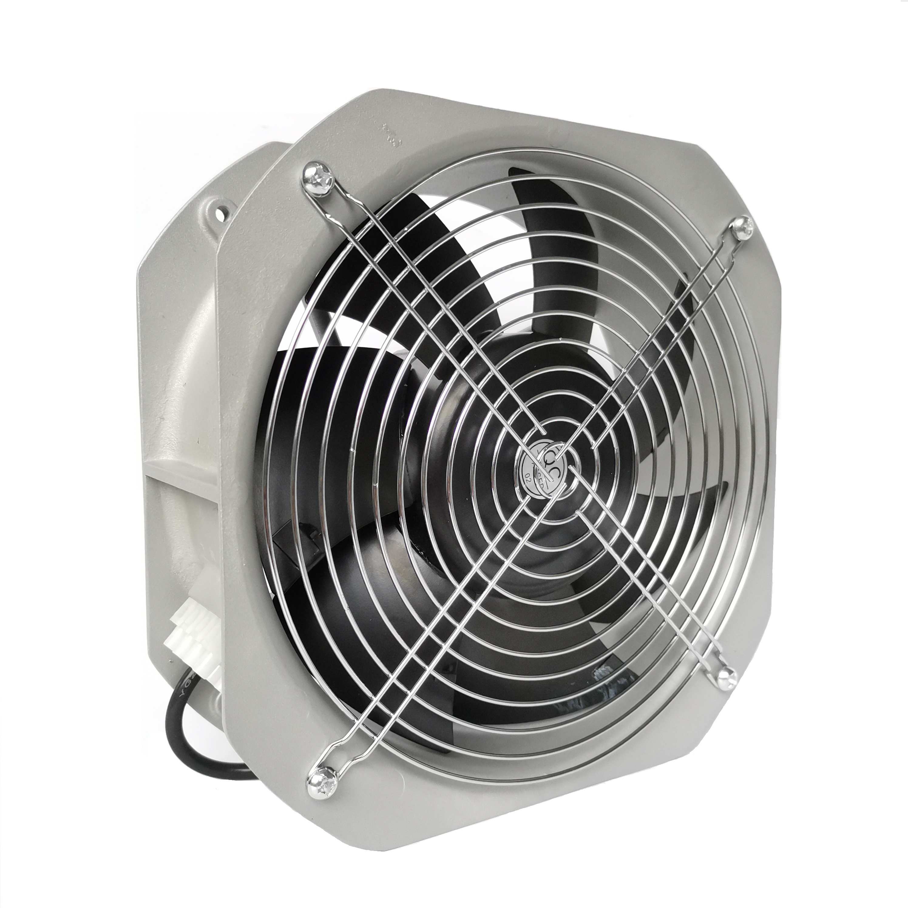 डीसी 24v 48v 200mm 8 22580 औद्योगिक अक्षीय प्रशंसक मुक्त खड़े वेंटिलेशन धातु वर्ग फ्रेम 0-10v/pwm गति नियंत्रण अक्षीय प्रशंसक