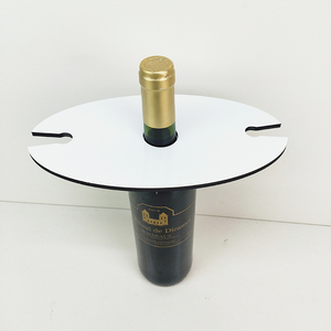 Support à vin en MDF pour sublimation, porte-verre en bois vierge, caddie à vin ovale - Product Image 1