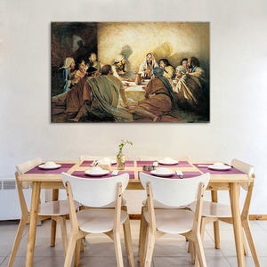 La meilleure vente de l'année, la Cène <span class=keywords><strong>peinture</strong></span> <span class=keywords><strong>sur</strong></span> toile style classique prend <span class=keywords><strong>en</strong></span> charge la taille personnalisée pour la vente au détail <span class=keywords><strong>en</strong></span> <span class=keywords><strong>ligne</strong></span> - Product Image 3