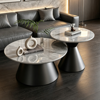 Nouvelle arrivée, table basse ronde minimaliste de luxe, table centrale moderne pour salon, adaptée aux appartements familiaux