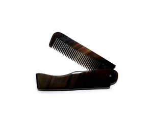 Peigne en corne de buffle polie naturelle, fait à la main, durable, antistatique, outil de coiffage, artisanat fin, indien - Product Image 3