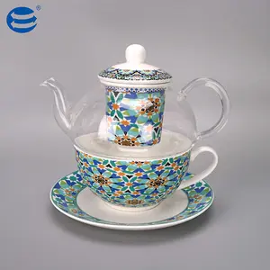 Excellent New drawing New bone china 450cc TEAPOT 250CC CUP 6 SAUCER Coffee Sets