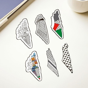 Vente directe d'usine Badges en métal Autocollants de téléphone Palestine Plusieurs styles Gravé Alliage Festival Cadeaux Autocollants 3d pour téléphone