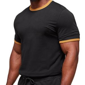 Camiseta Deportiva para Hombre al por Mayor, Camiseta de Algodón Puro con Combinación de Colores, Informal, Holgada y Cómoda - Product Image 3