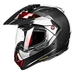 Ilm Carbon fibre Snell m2020d full mặt xe máy phiêu lưu Mũ bảo hiểm thể thao kép off-road Mũ bảo hiểm mô hình L13