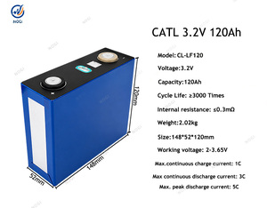 CATL 3.2V 120Ah LFP电池芯 3C连续5C峰值放电高功率磷酸铁锂电芯，适用于ESS UPS太阳能系统 - Product Image 2