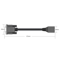 Doonjiey DB9 9-Pin Serial Port RJ45 Female Cat5/6 Ethernet LAN Konsol Audio Video RS232 Kabel Resolusi 1080P Bersertifikat CE