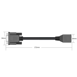 Doonjiey <span class=keywords><strong>DB9</strong></span> 9-pin cổng nối tiếp RJ45 nữ Cat5/6 Ethernet LAN giao diện điều khiển âm thanh video phụ kiện với RS232 Cáp 1080P Độ phân giải - Product Image 4