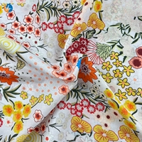 Tissu en coton 100% de luxe, qualité supérieure, motifs floraux élégants pour vêtements féminins