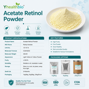 Materia Prima Cosmética, Acetato de <span class=keywords><strong>Retinol</strong></span> en Polvo Amarillo Fino, Control Estricto de Impurezas para el Procesamiento de Fórmulas Químicas Diarias, a Granel - Product Image 2