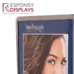 Présentoir de comptoir en acrylique avec affiche de panneau arrière pour la vitrine cosmétique de la série rouge à lèvres dans le magasin de beauté magasin de maquillage au détail - Product Image 6