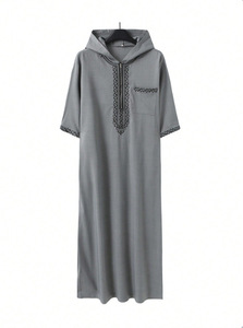 Nuova Camicia Etnica Casual da <span class=keywords><strong>Uomo</strong></span> in Poliestere Ricamato 2026, a Maniche Corte, Vestibilità Ampia, Quattro Stagioni, Disponibile per il Commercio Transfrontaliero - Product Image 6