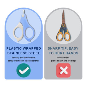 Vente en gros, outil de soin <span class=keywords><strong>des</strong></span> <span class=keywords><strong>ongles</strong></span> <span class=keywords><strong>pour</strong></span> bébé, petits <span class=keywords><strong>ciseaux</strong></span>, pointe ronde bleue, coupe-<span class=keywords><strong>ongles</strong></span> de manucure de sécurité <span class=keywords><strong>pour</strong></span> 0 mois, nourrisson - Product Image 6