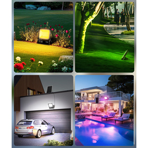 Aigostar 100W RGB solare all'aperto faretto 8000mAh batteria ad alta capacità grande pannello solare telecomando luci da giardino - Product Image 5