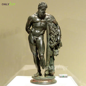 <span class=keywords><strong>Estatua</strong></span> de Hércules de Bronce de Tamaño Real, Escultura Griega Clásica Famosa, Hombre Desnudo Griego Desnudo Hecho a Medida - Product Image 2