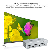 Xput 4X1 Répartiteur multi-vues métallique 4K avec commutateur sans coupure et contrôle IR pour salles d'exposition de jeux et scénarios éducatifs