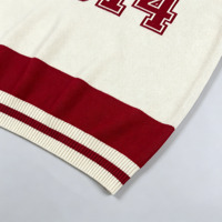 Pull jacquard surdimensionné à col rond pour homme avec logo personnalisé, en fil de soie filé, à manches courtes