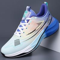 Chaussures de sport en maille pour hommes, vente en gros, nouvelles chaussures de course à semelle souple, résistantes à l'usure, chaussures décontractées légères pour étudiants