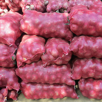 Sac en filet Leno en plastique PP/PE personnalisé de 50 kg avec cordon de serrage pour l'emballage des pommes de terre, des oignons et des légumes, sac en filet Raschel en rouleau