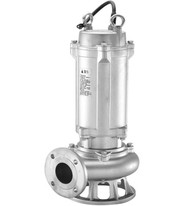 China fabrica bombas sumergibles de corte de aguas residuales y desagües de acero inoxidable serie WQ(D) con brida estándar nacional - Product Image 1