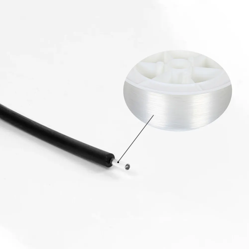 1,0mm recubierto de fibra óptica 2,2mm PE/PVC chaqueta cable óptico de plástico Cable de comunicación de un solo núcleo