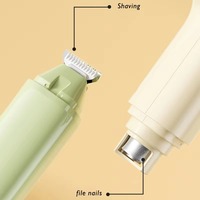 Tondeuse et lime à ongles 2-en-1 sûres pour animaux de compagnie avec lumière LED, faible bruit, lame en céramique ABS, rechargeable Type-C pour chiens et chats