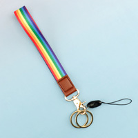 Correa Corta para Llaves, Lanyard Promocional, Correa de Muñeca para Teléfono Móvil, Lanyard Personalizado por Sublimación con Diseño de Doble Cara, Llaveros