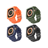 Boîtier de montre intelligente 42 mm avec bracelet serti de pierres et moissanite, et bracelet en cuir pour GShock Apple Series 10 iPhone