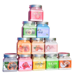 Organic Medical <strong>Scrubs</strong> Wet/Dry Body Lotion Fashionable Wet/Dry Exfoliating <strong>Scrubs</strong> Turmeric Peach Lemon Honey Cream Salt Free OEM - Product Image 1