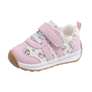 Zapatillas de bebé con estampado de dibujos animados, zapatos informales con suela de goma suave y andadores para niños pequeños, adecuados para el uso diario. - Product Image 2