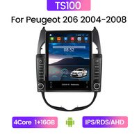 NaviFly Radio mobil sistem Android 2Din, Radio Multimedia Wifi GPS untuk Peugeot 206 Video