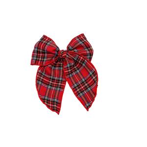 क्रिसमस मखमली फेबल धनुष बाल क्लिप छोटे लड़कियों के लिए माँ xmas plaid लाल हरे बाल धनुष सहायक - Product Image 2