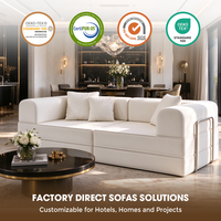 OEM-akzeptiertes Samt-Ecksofa mit platzsparender Kompressionsverpackung für Apartments & Cafés
